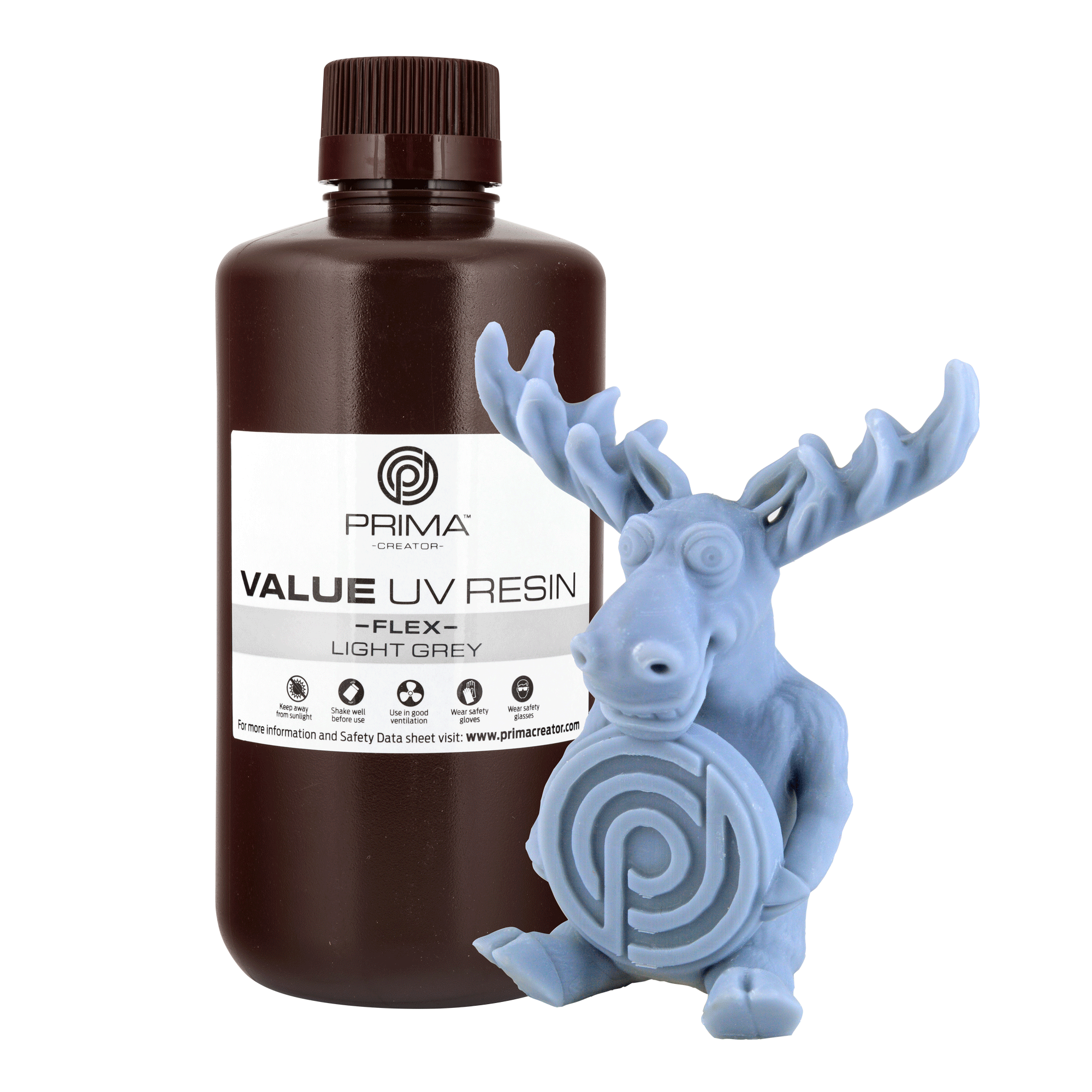 PRIMACREATOR VALUE FLEX RÉSINE UV - 1000 ML - GRIS CLAIR