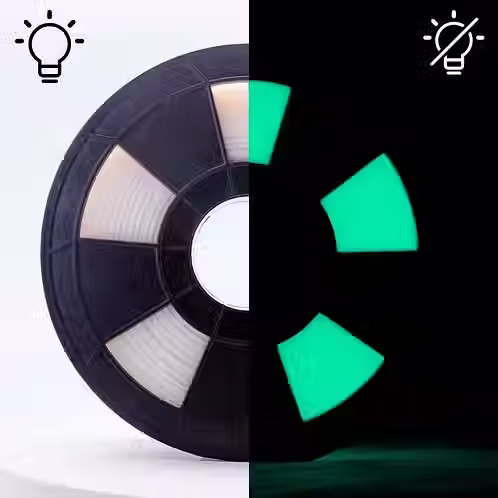 縮圖：ZIRO Glow in Dark PLA Filament, GID Green , 1.75mm, 1kg