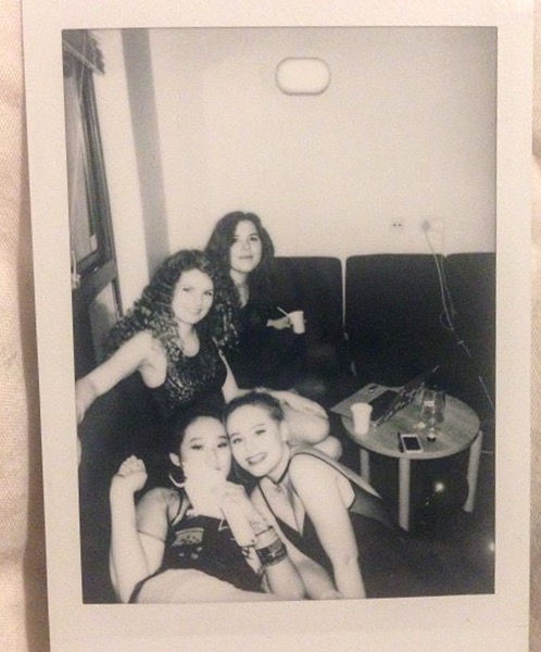 Polaroid picture from my fun night out dancing with the girls in Manchester!
