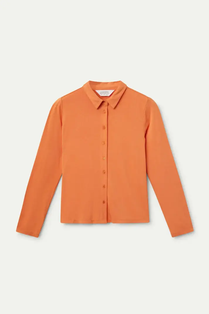 Miniatura: Camisa ajustada naranja