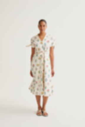 Vestido midi con estampado Gardener