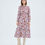 Miniatura: Vestido midi evasé con estampado de flores