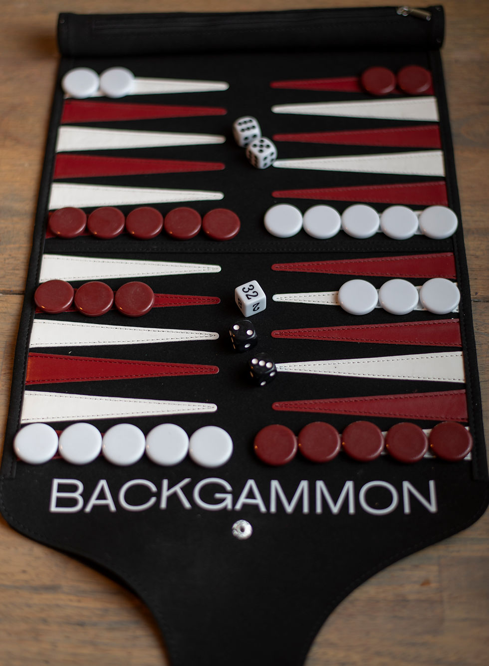 Thumbnail: Roll-Up Travel Backgammon Set