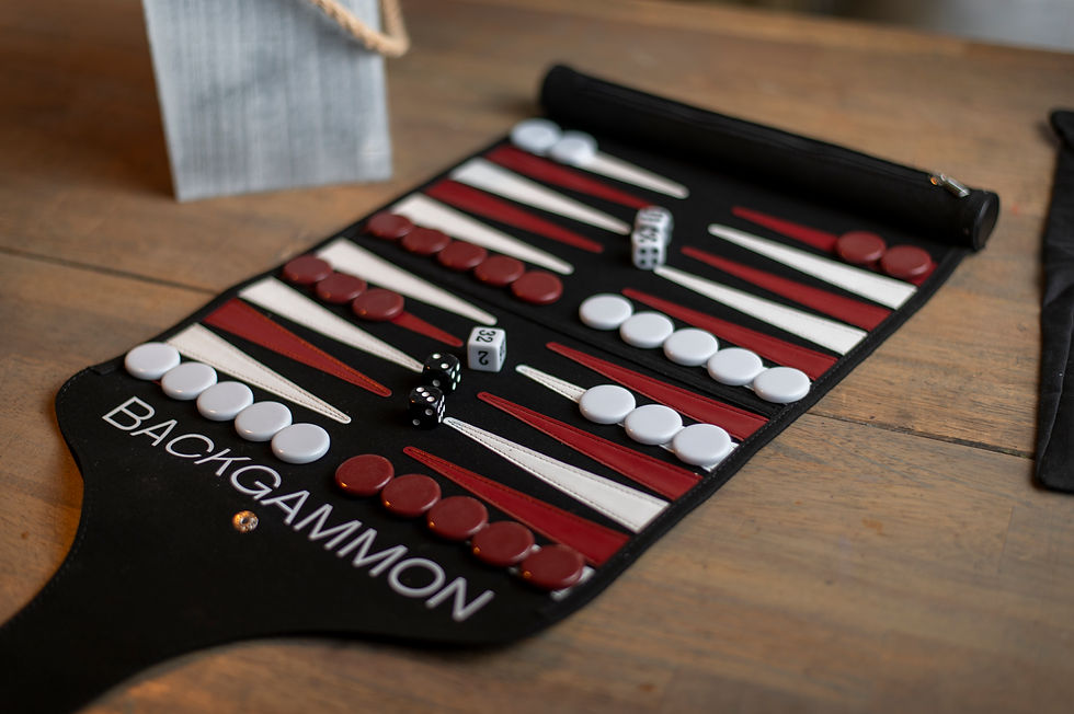 Thumbnail: Roll-Up Travel Backgammon Set