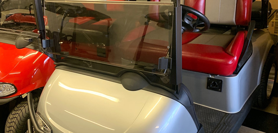 Custom A/C Drive EZGO RXV Silver/Red