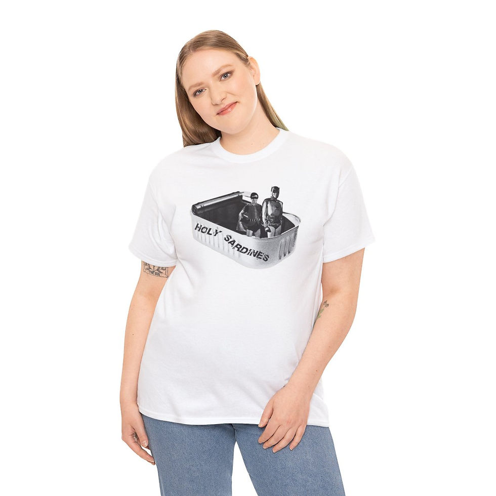 Thumbnail: Woman wearing the white shirt with the text SELF-REGARDS Free Bees Unisex tshirt indiemusictees