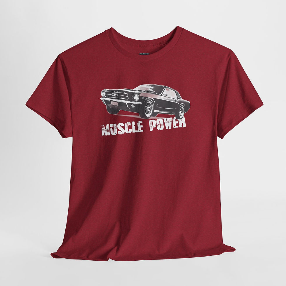 Thumbnail: Product: Muscle Power Mustang Unisex tshirt red front static