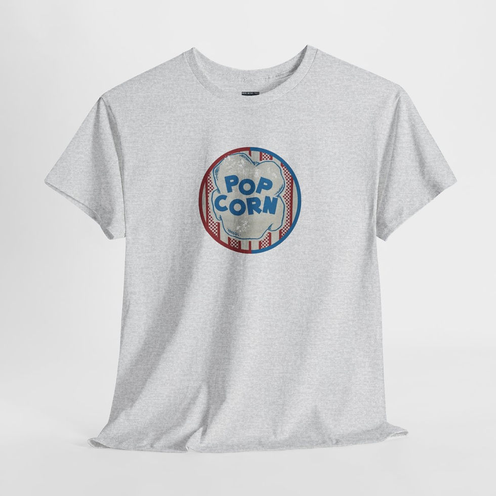 Thumbnail: White t-shirt with POP CORN text design, cameras never lie tshirt, indiemusictees.