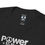 Thumbnail: power to the peaceful black tshirt front neck