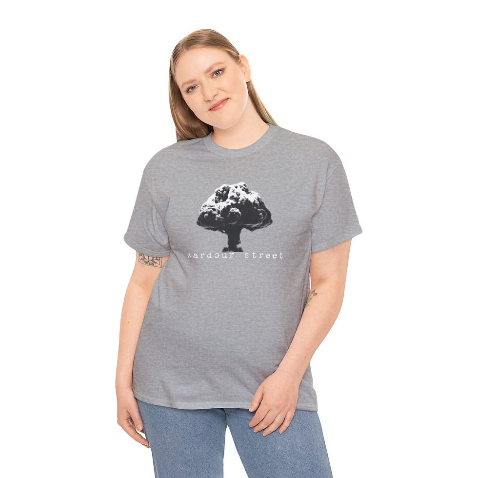 Thumbnail: Woman wearing gray t-shirt with tree design, Keep Off The Moors Unisex tshirt indiemusictees.