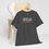 Thumbnail: Product: Let's All Occupy Mars Unisex tshirt dark heather front hanging from a chair