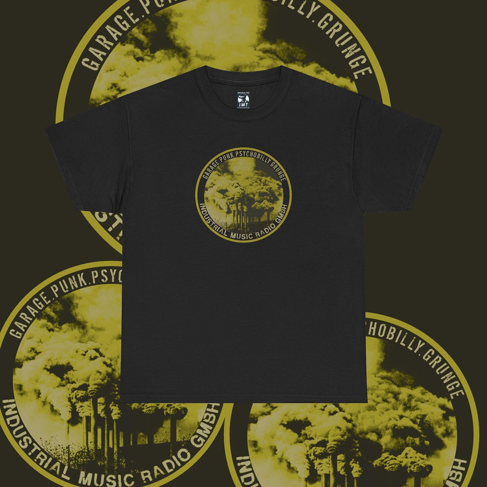Thumbnail: Black Route69 Unisex tshirt with Industrial Music Radio Garage Punk logo graphic route 69 tshirt