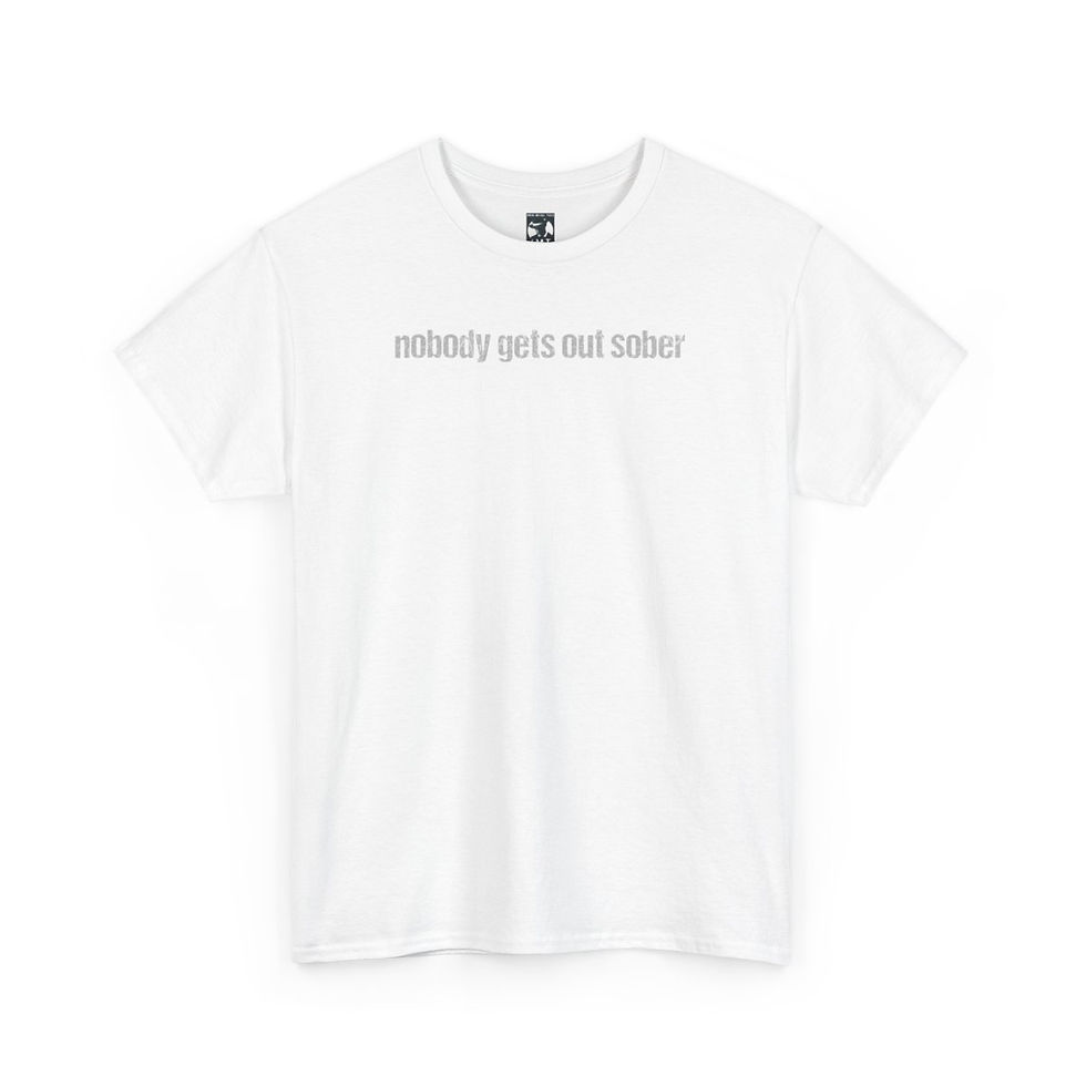 Thumbnail: White t-shirt reads: 