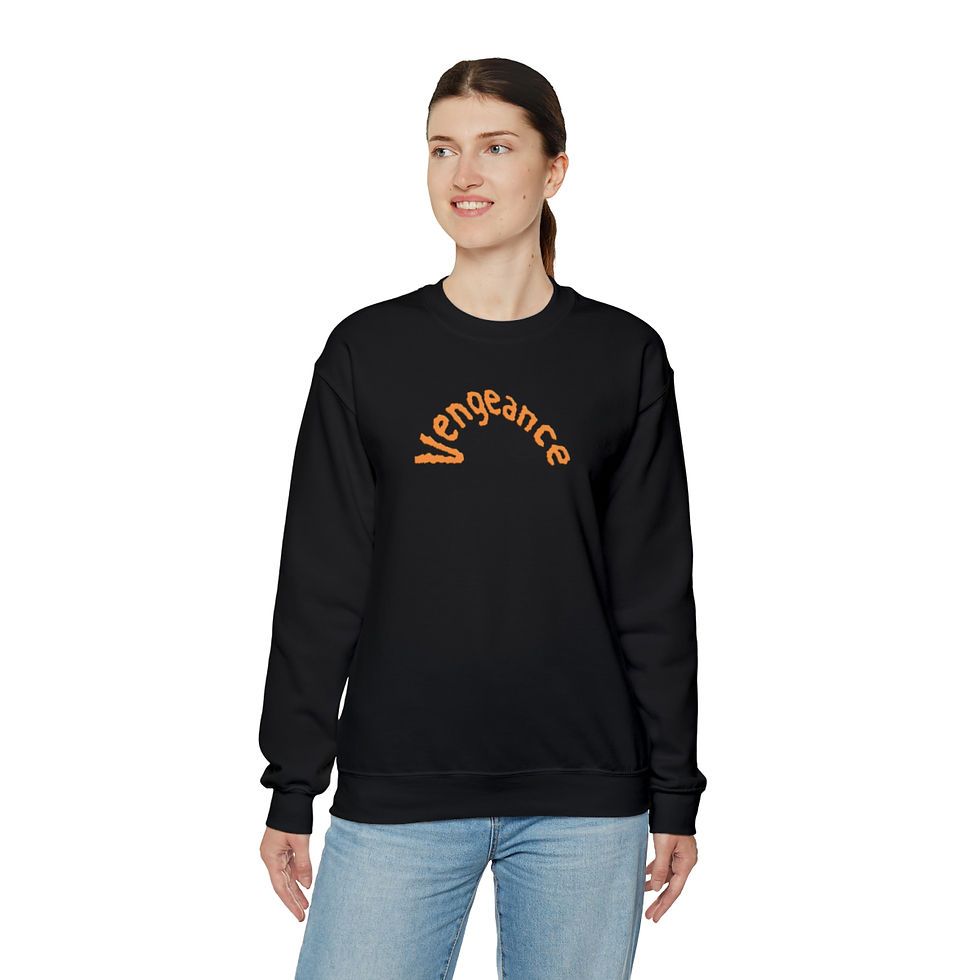 Thumbnail: Woman wearing a black sweatshirt with the word 