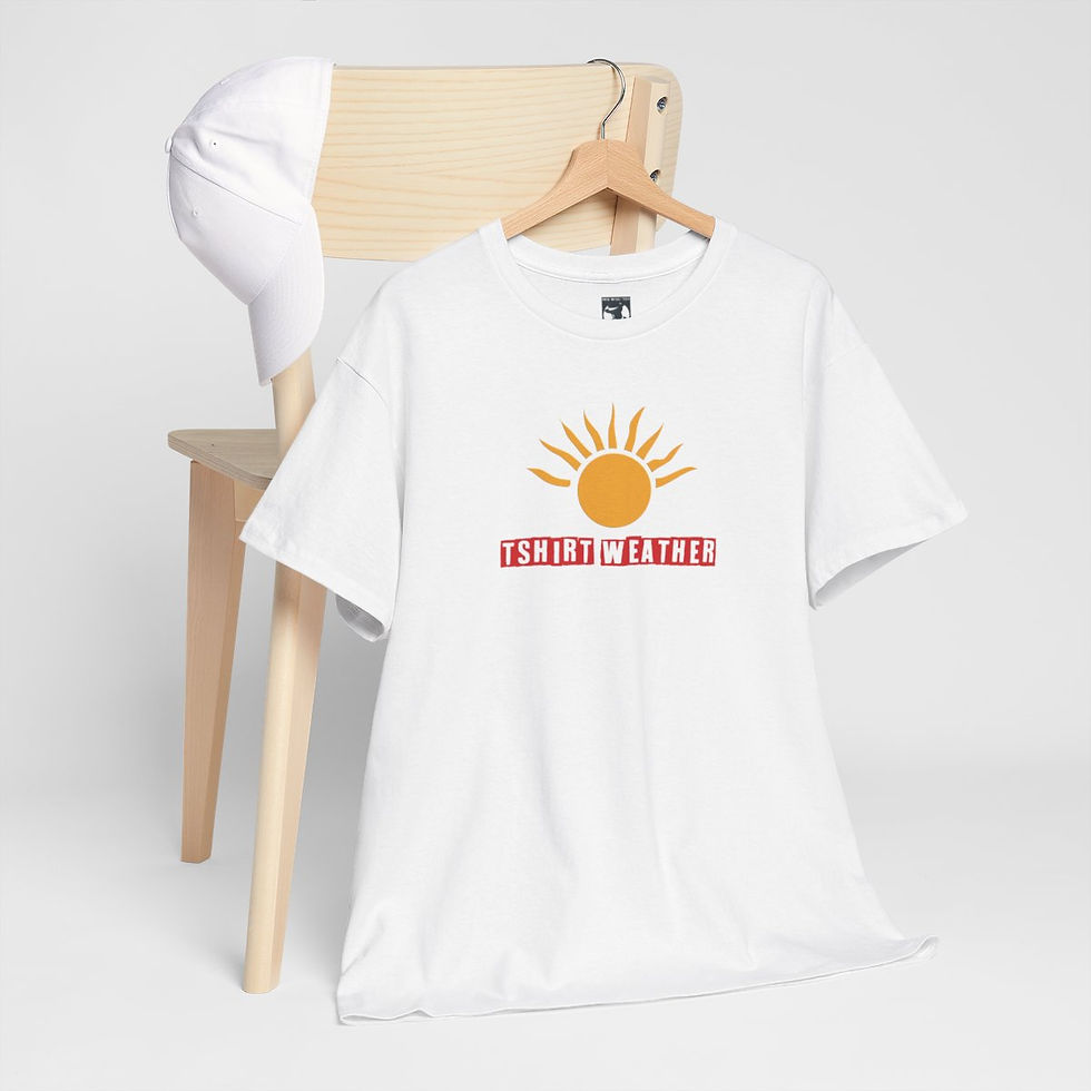 Thumbnail: White t-shirt with orange sun graphic and text: SUNSHINE. what you looking at tshirt indiemusictees