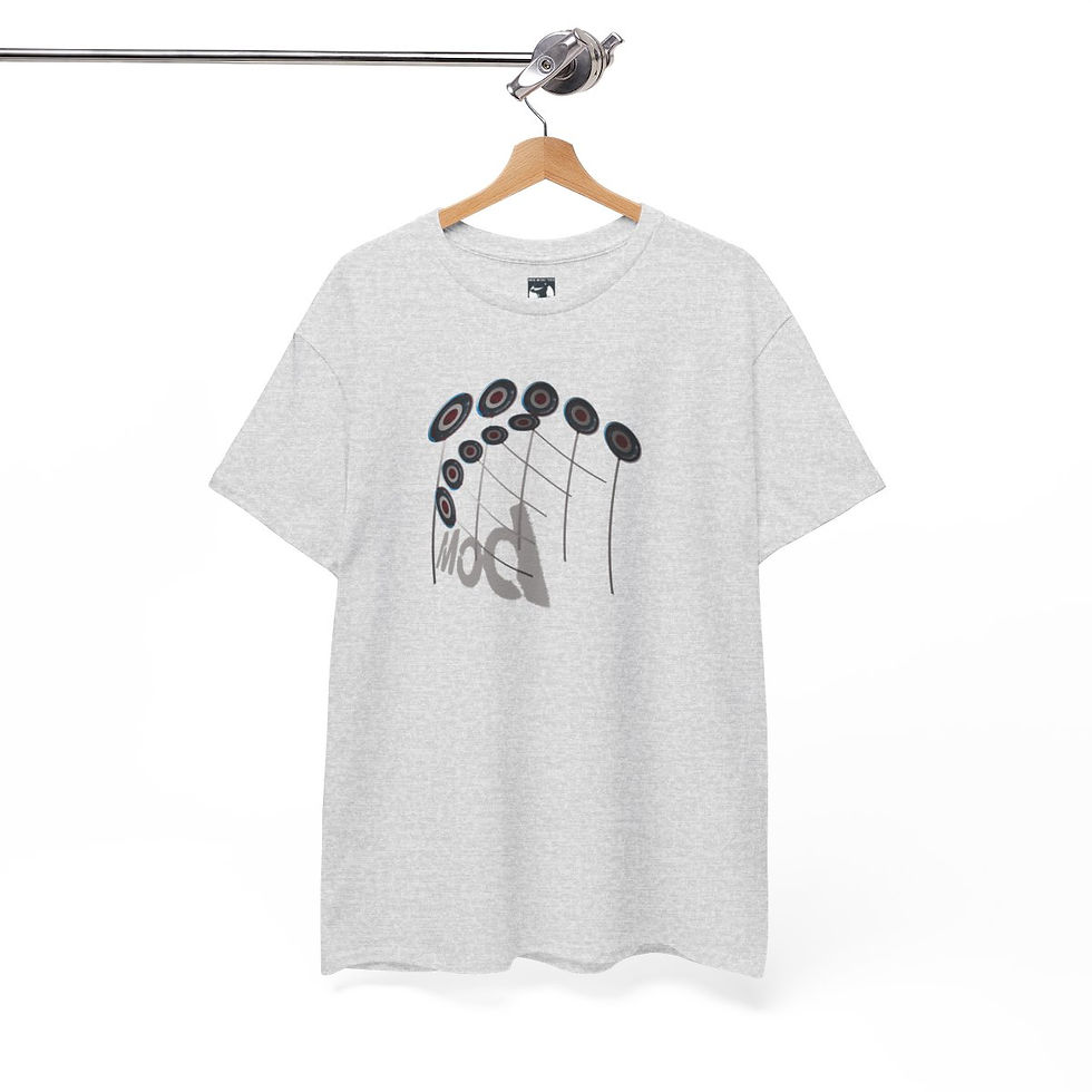 Thumbnail: White Mod Mesh Unisex tshirt with graphic design mod music tshirt indiemusictees