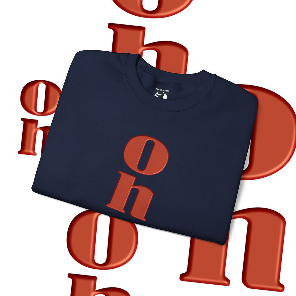 Thumbnail: Navy blue tee with red text, Sunshine On My Headphones Unisex tshirt, indiemusictees headphones tshirt
