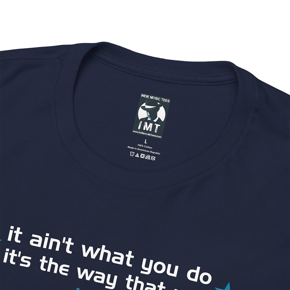 Thumbnail: it aint what you do navy tshirt front neck