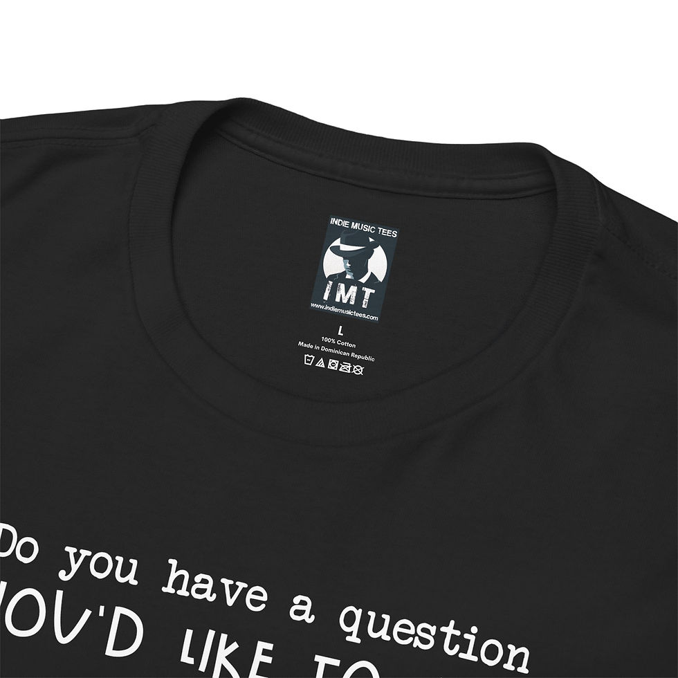Thumbnail: ask the mayor black tshirt front neck