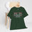 Thumbnail: Product: O Come All Ye Faithful Punk Rockers - Xmas Unisex tshirt green front hanging from a chair