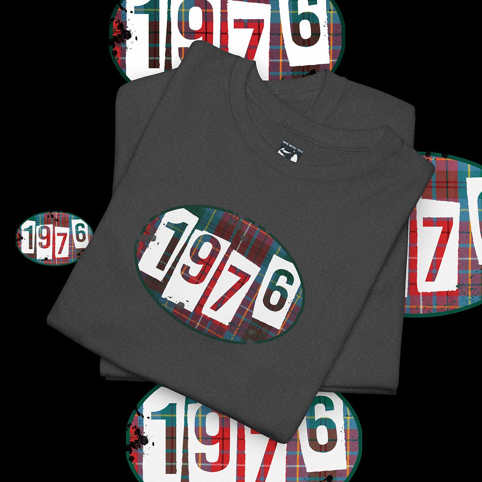 Thumbnail: Product: 1976 Unisex tshirt dark heather folded