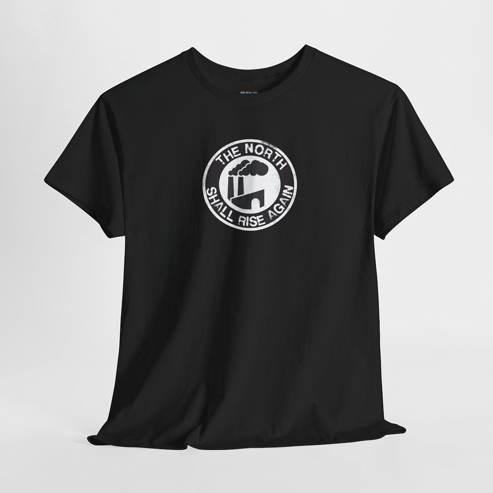 Thumbnail: Black t-shirt with white logo that reads: THE CLOCK IS TICKING indiemusictees