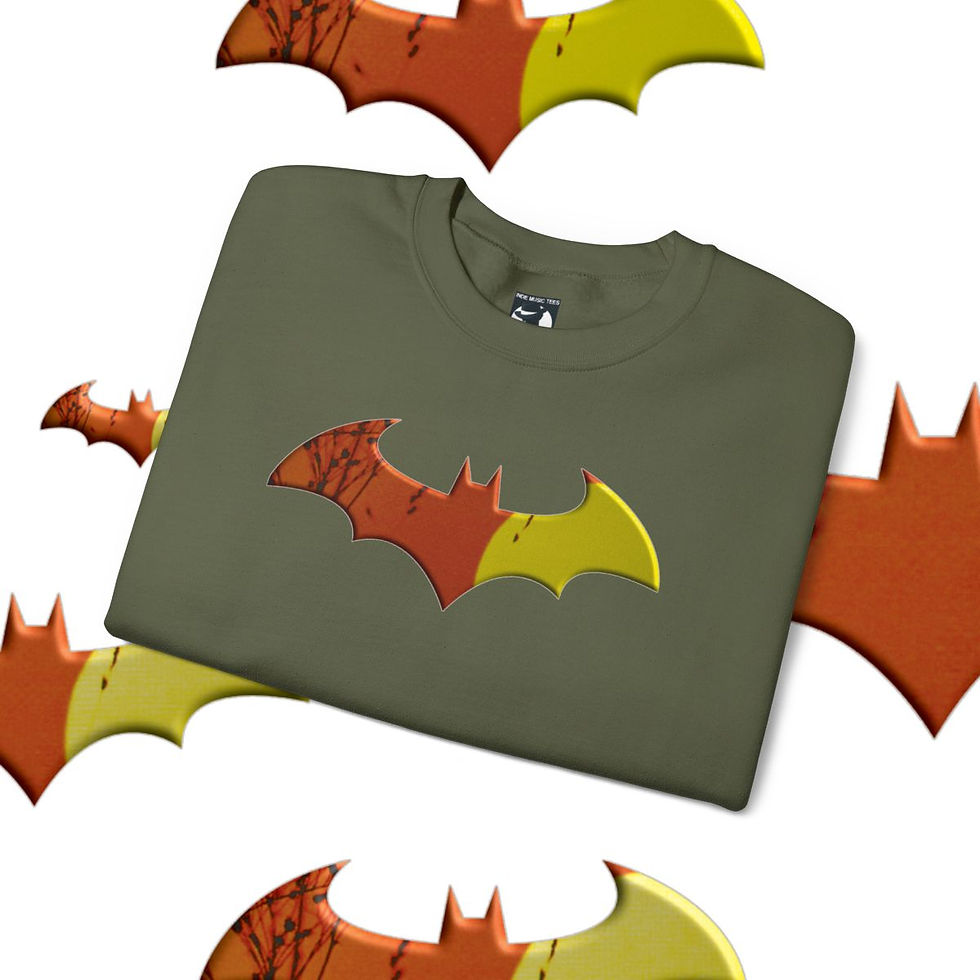 Thumbnail: Green t-shirt with a split bat logo. Free Bees Unisex tshirt. indiemusictees