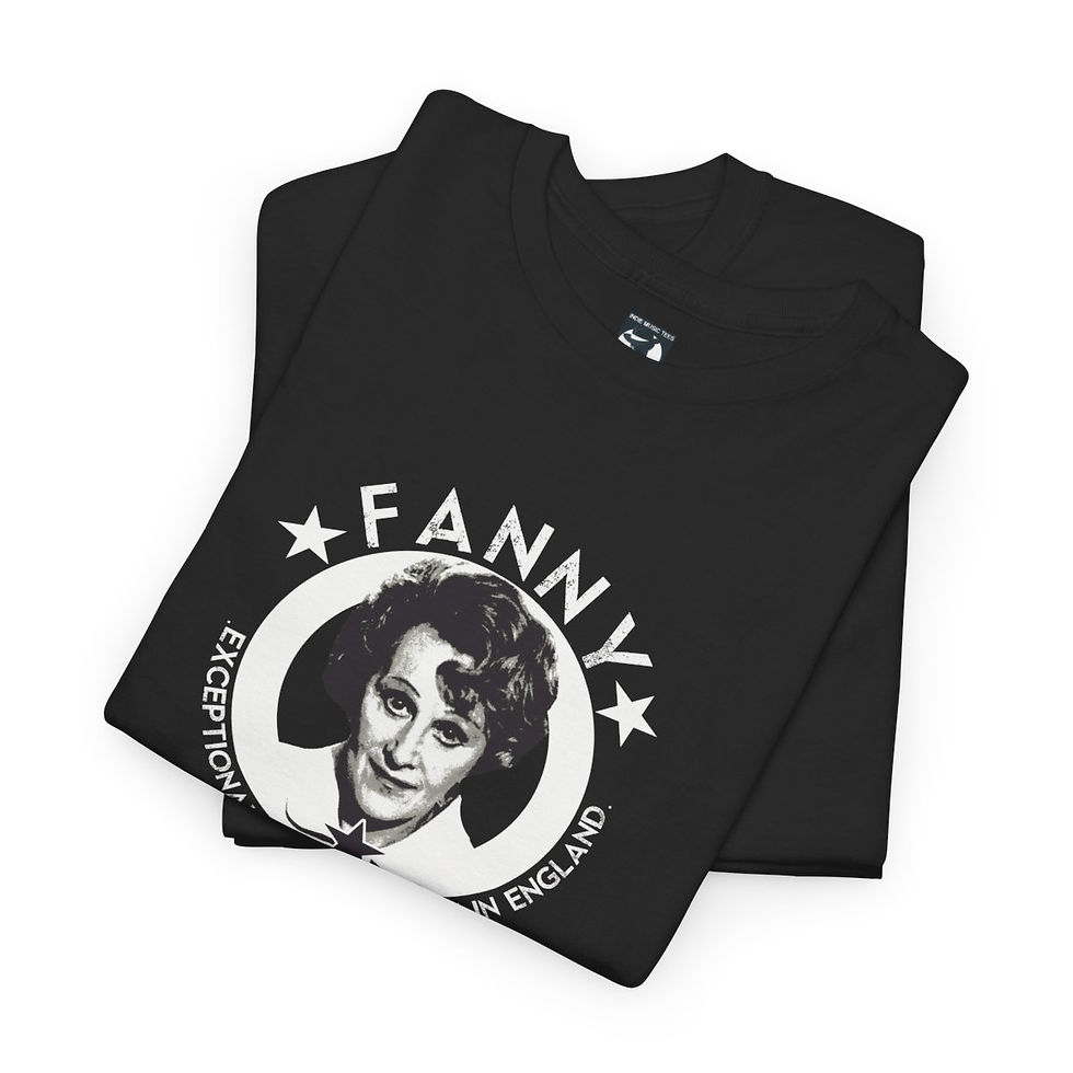 Thumbnail: Black unisex t-shirt with Fanny, London England print, Carnaby Street Unisex tshirt.