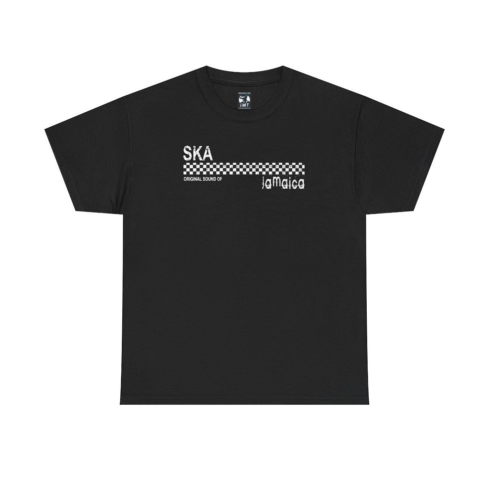 Thumbnail: Black unisex t-shirt with SKA Original Sound Of Jamaica Unisex tshirt text indiemusictees ska jamaica tshirt