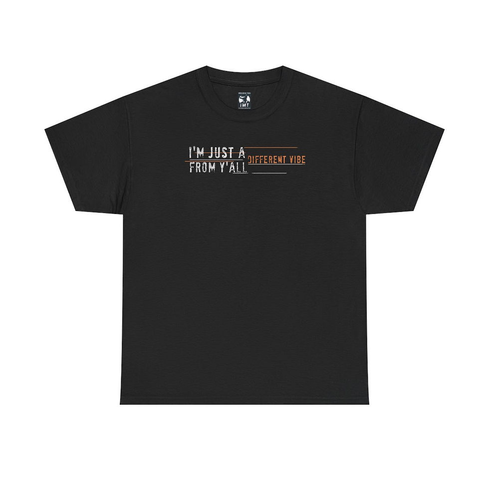 Thumbnail: Black Different Vibe From Y'All Unisex tshirt, I'm just a different vibe indiemusictees.