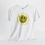 Thumbnail: White t-shirt with a yellow smiley face design; Sunshine On My Headphones Unisex tshirt. headphones tshirt indiemusictees