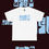 Thumbnail: White t-shirt with the word NERD in blue print, easy tiger tshirt, indiemusictees.