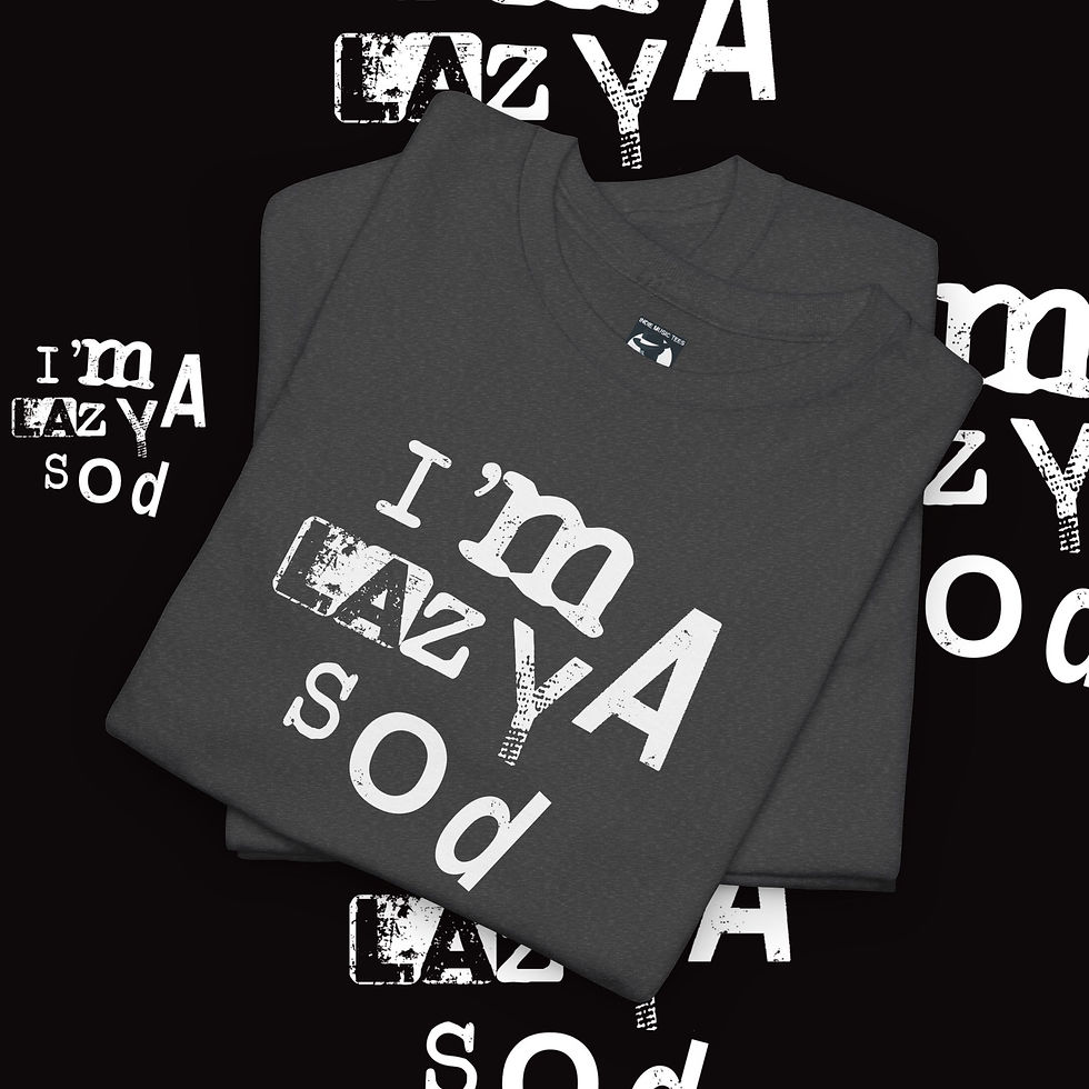 Thumbnail: Product: I'm A Lazy S0d Unisex tshirt dark heather folded