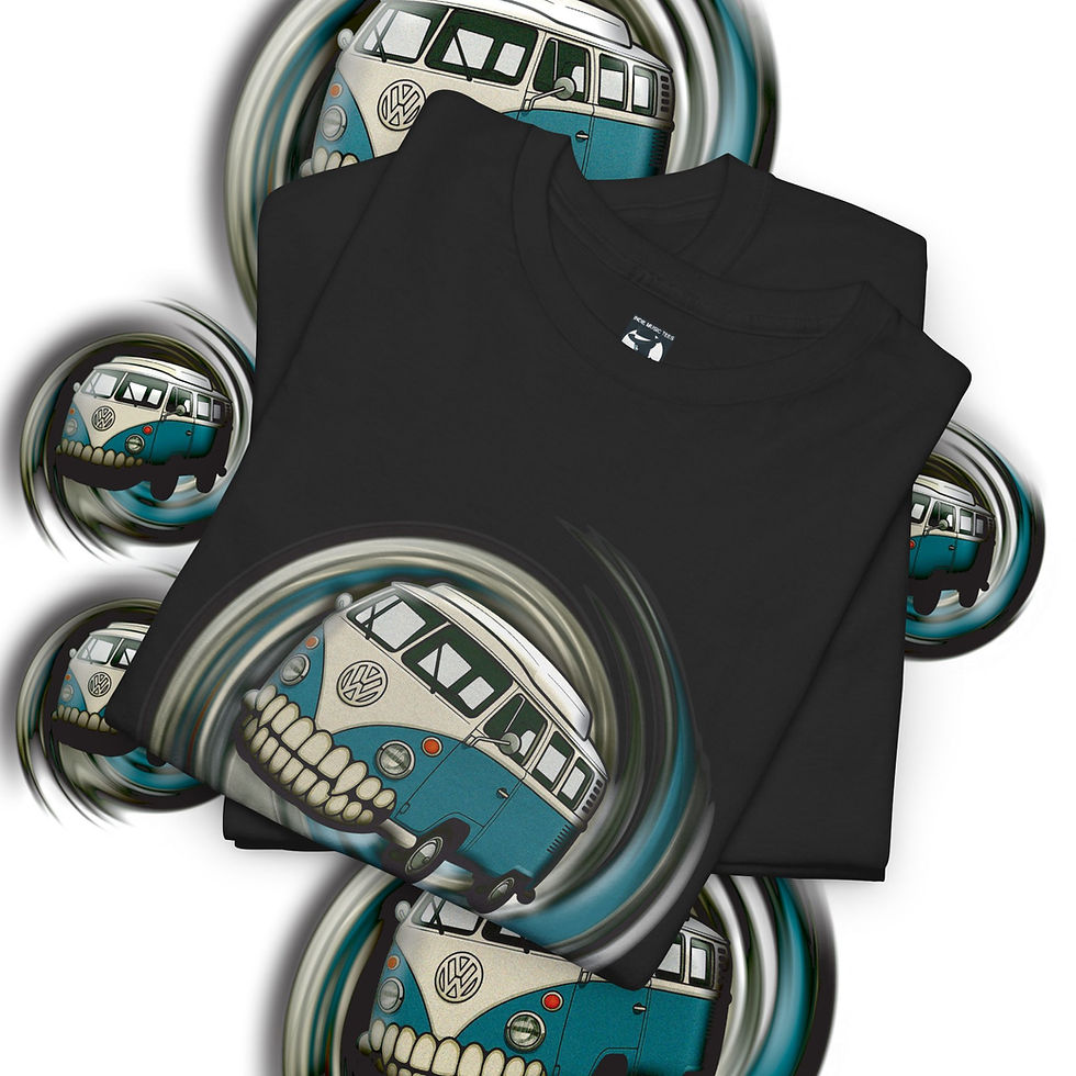 Smiley Camper Van Unisex tshirt.