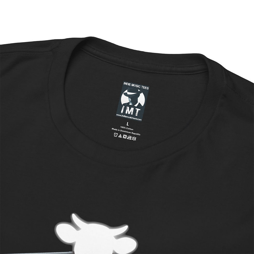 Thumbnail: Product: Dark Side Of The Moo Unisex tshirt black front neck