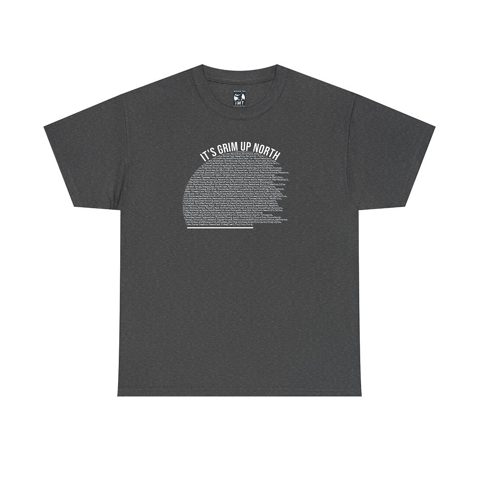 Thumbnail: Gray t-shirt with text: It's Dawn Up North, 1976 Unisex Premium Long Sleeved tshirt.