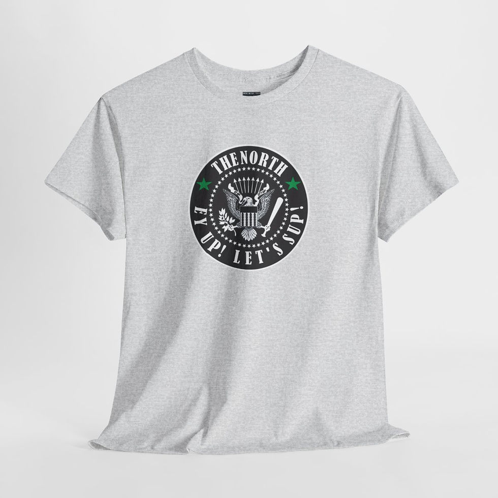 Thumbnail: Grey T-shirt with the text 