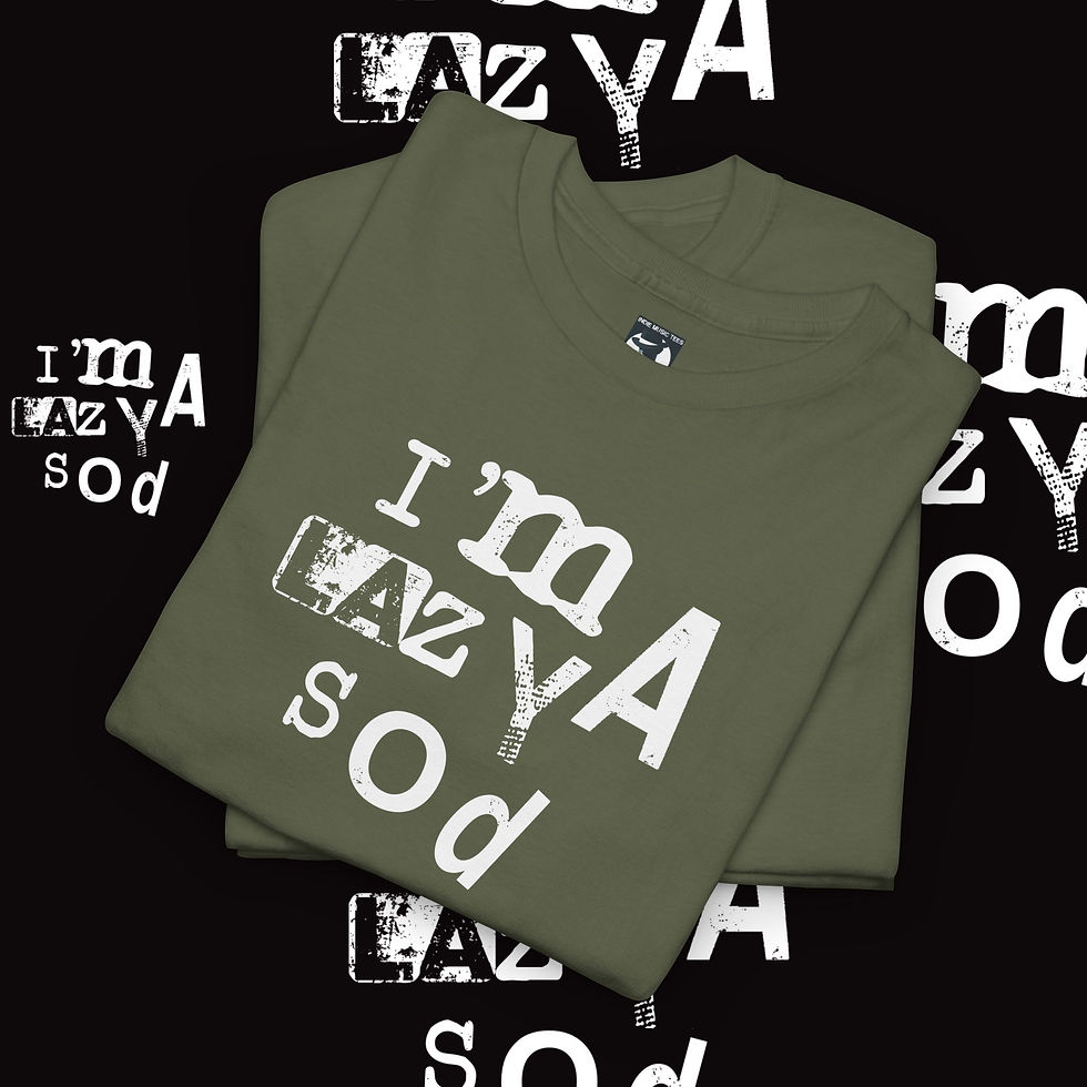 Thumbnail: Product: I'm A Lazy S0d Unisex tshirt military green folded