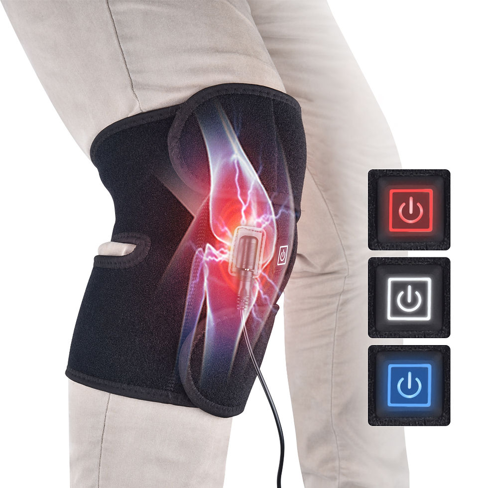 Thumbnail: Electric Heating Pain Relief Knee Joint Support Brace Therapy Recovery For Leg
