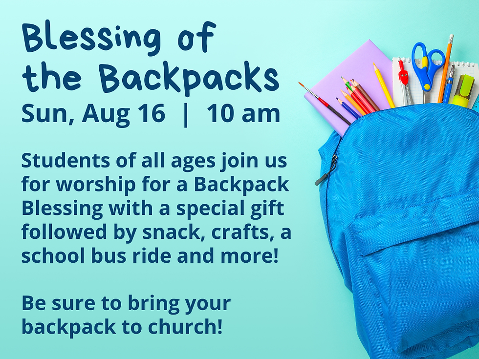 Blessing of the Backpacks