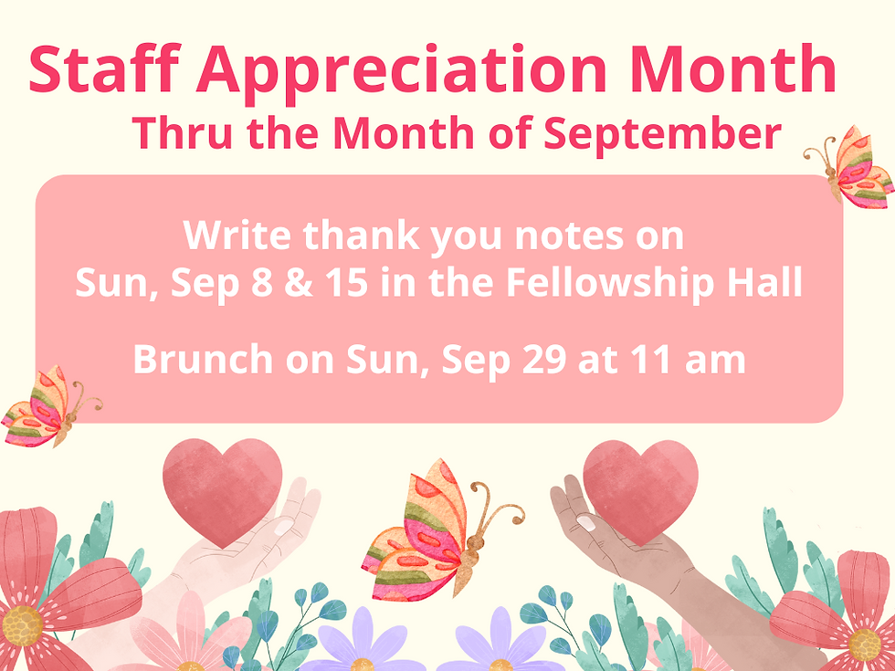 Staff Appreciation Month