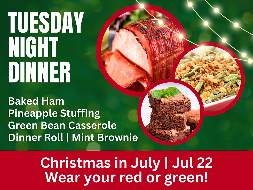Tuesday Night Dinner | Christmas in July