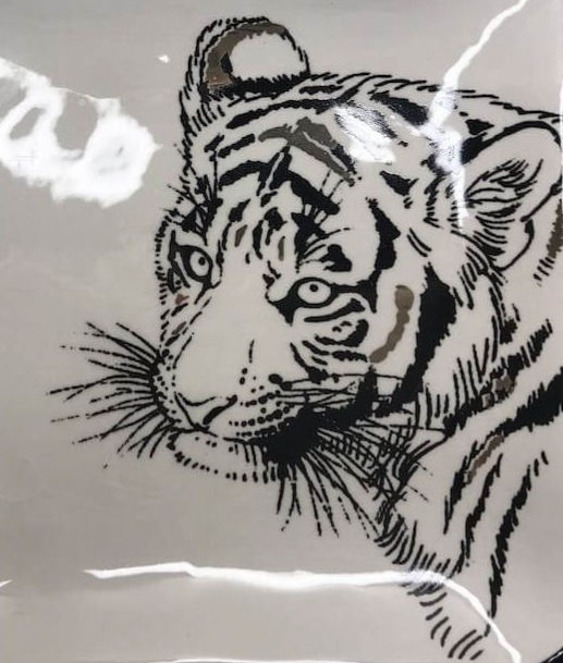 Coupelle carrée tigre