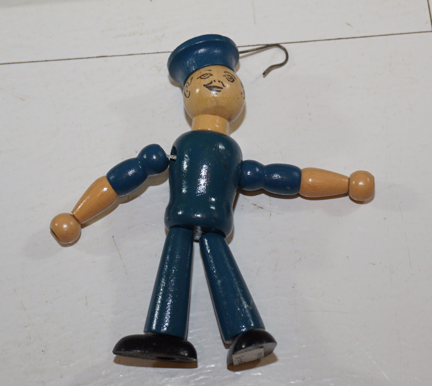 1930s Jointed Wood Sailor Puppet