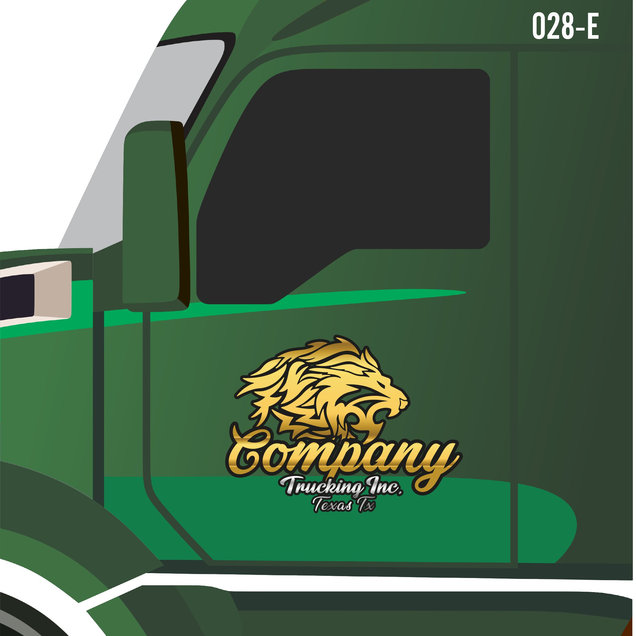 CUSTOM USDOT COMPLIANT DIE-CUT TRUCK SIGN SET WITH UV OVERLAMINATE PROTECTION