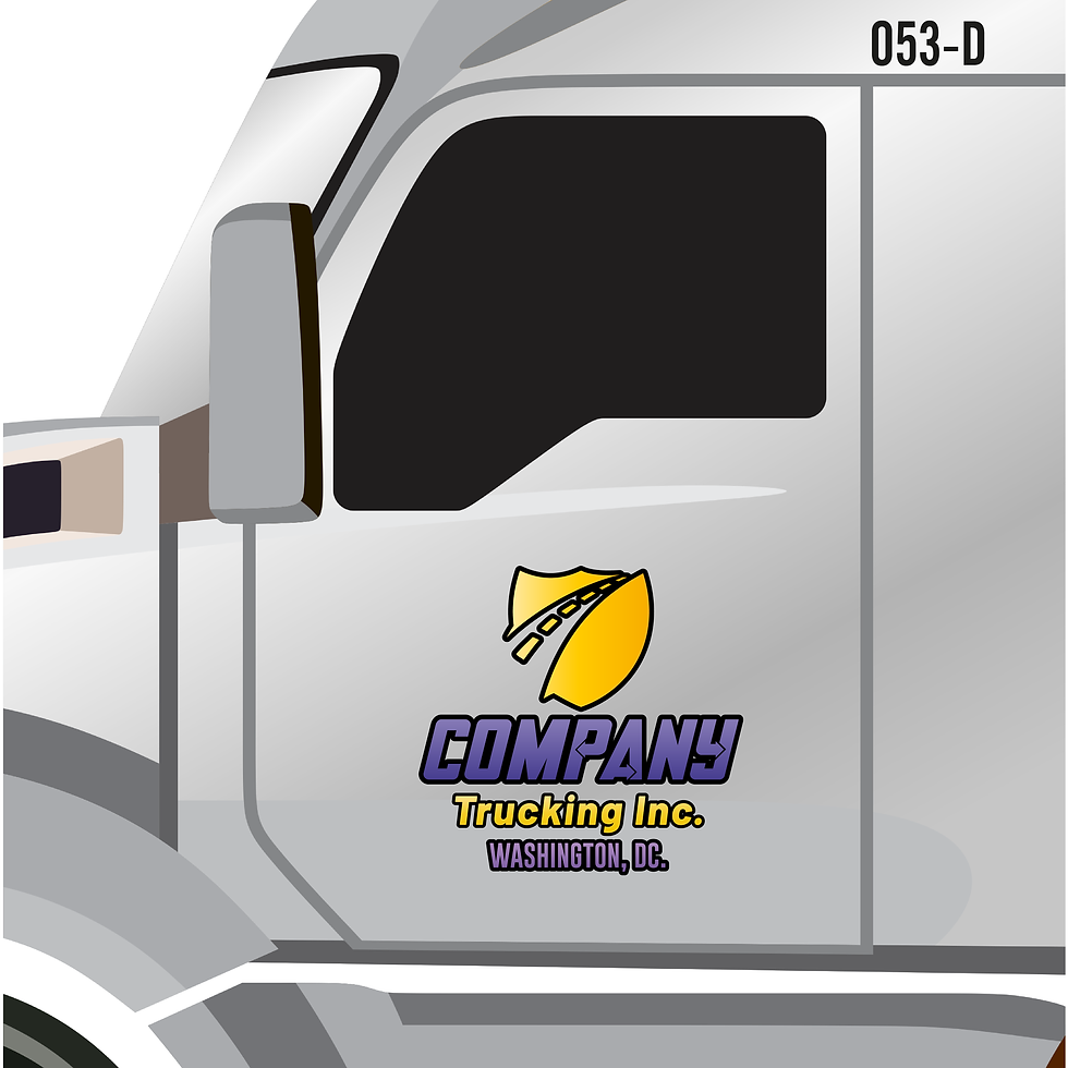 Thumbnail: CUSTOM USDOT COMPLIANT DIE-CUT TRUCK SIGN SET WITH UV OVERLAMINATE PROTECTION