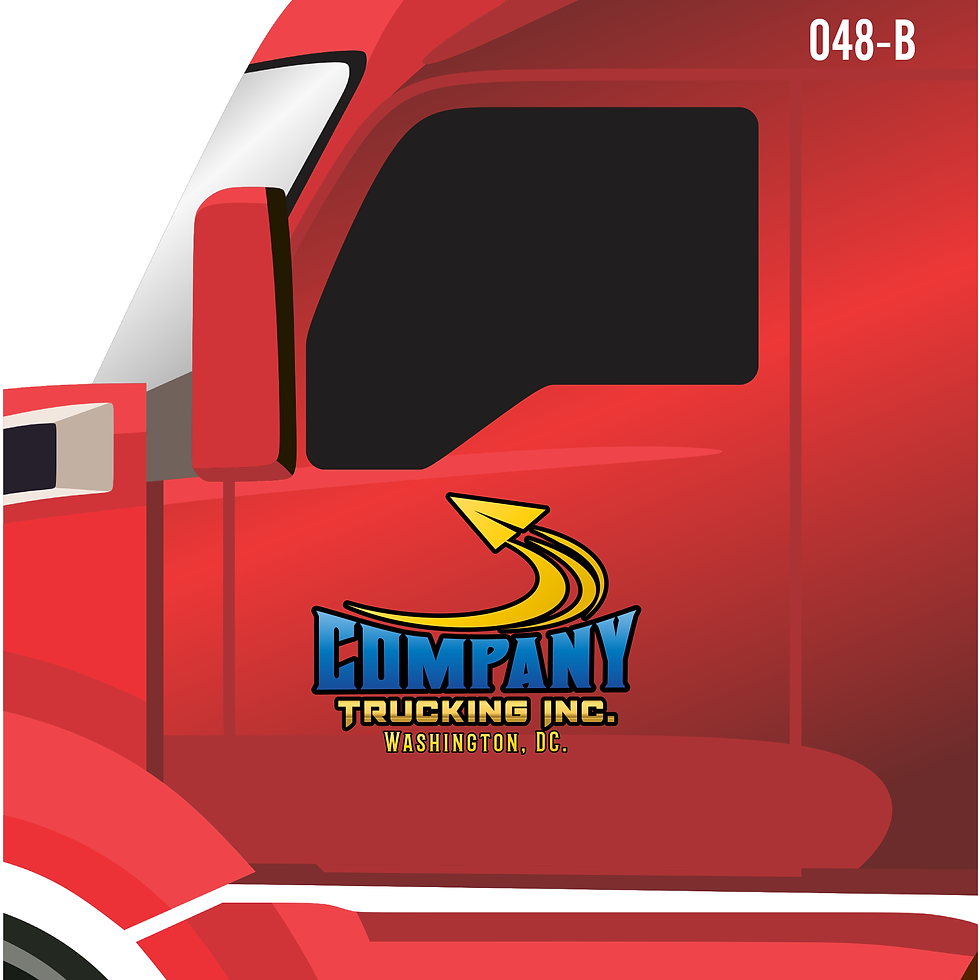 Thumbnail: CUSTOM USDOT COMPLIANT DIE-CUT TRUCK SIGN SET WITH UV OVERLAMINATE PROTECTION