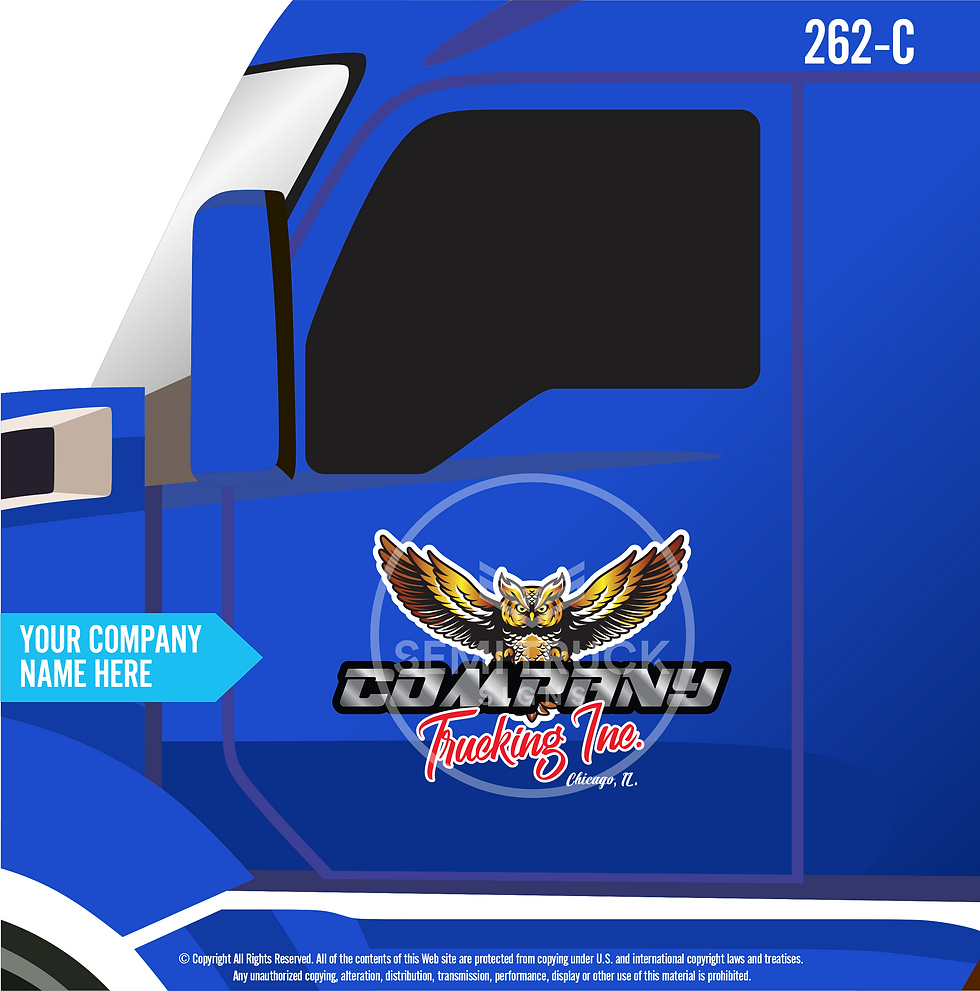 Thumbnail: CUSTOM USDOT COMPLIANT DIE-CUT TRUCK SIGN SET WITH UV OVERLAMINATE PROTECTION