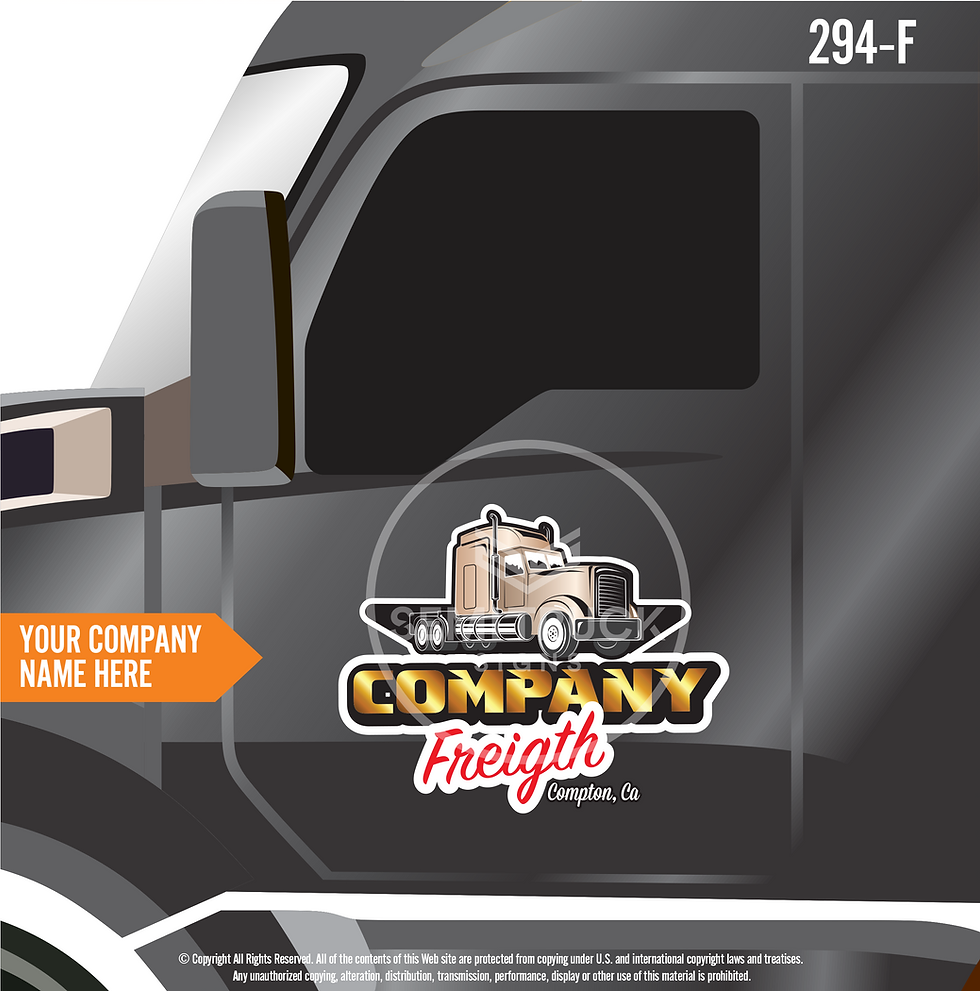 Thumbnail: CUSTOM USDOT COMPLIANT DIE-CUT TRUCK SIGN SET WITH UV OVERLAMINATE PROTECTION