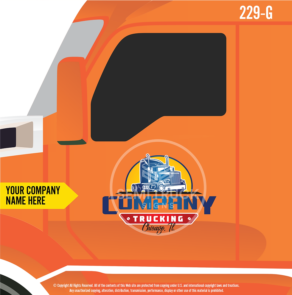 Thumbnail: CUSTOM USDOT COMPLIANT DIE-CUT TRUCK SIGN SET WITH UV OVERLAMINATE PROTECTION
